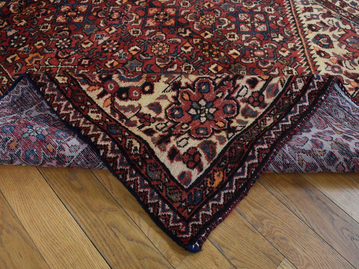 Bakhtiari Persian hand-knotted wool runner in Red & Ivory, 5'3" x 11' — SKU O087559 (view 5)