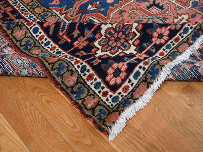 Heriz Heriz hand-knotted wool rug in Red & Blue, 12'3" x 16'1" — SKU O087561 (view 5)