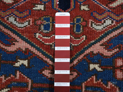 Heriz Heriz hand-knotted wool rug in Red & Blue, 12'3" x 16'1" — SKU O087561 (view 7)