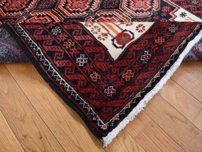 Persian hand-knotted wool rug in Red, 3'10" x 7'1" — SKU O087572 (view 5)