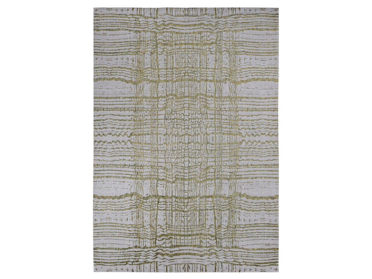 Modern / Contemporary hand-knotted wool/silk rug in Gray, 9'9" x 14'2" — SKU O087580