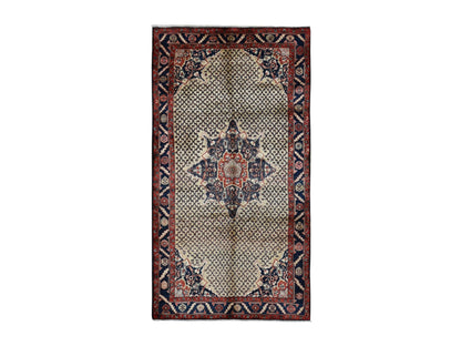 Beige 5'2" x 9'8" Persian Hand knotted Wool Rug - Sku: O087590