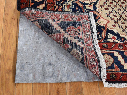 Beige 5'2" x 9'8" Persian Hand knotted Wool Rug - Sku: O087590