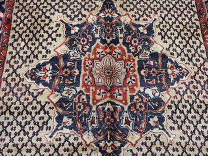 Beige 5'2" x 9'8" Persian Hand knotted Wool Rug - Sku: O087590