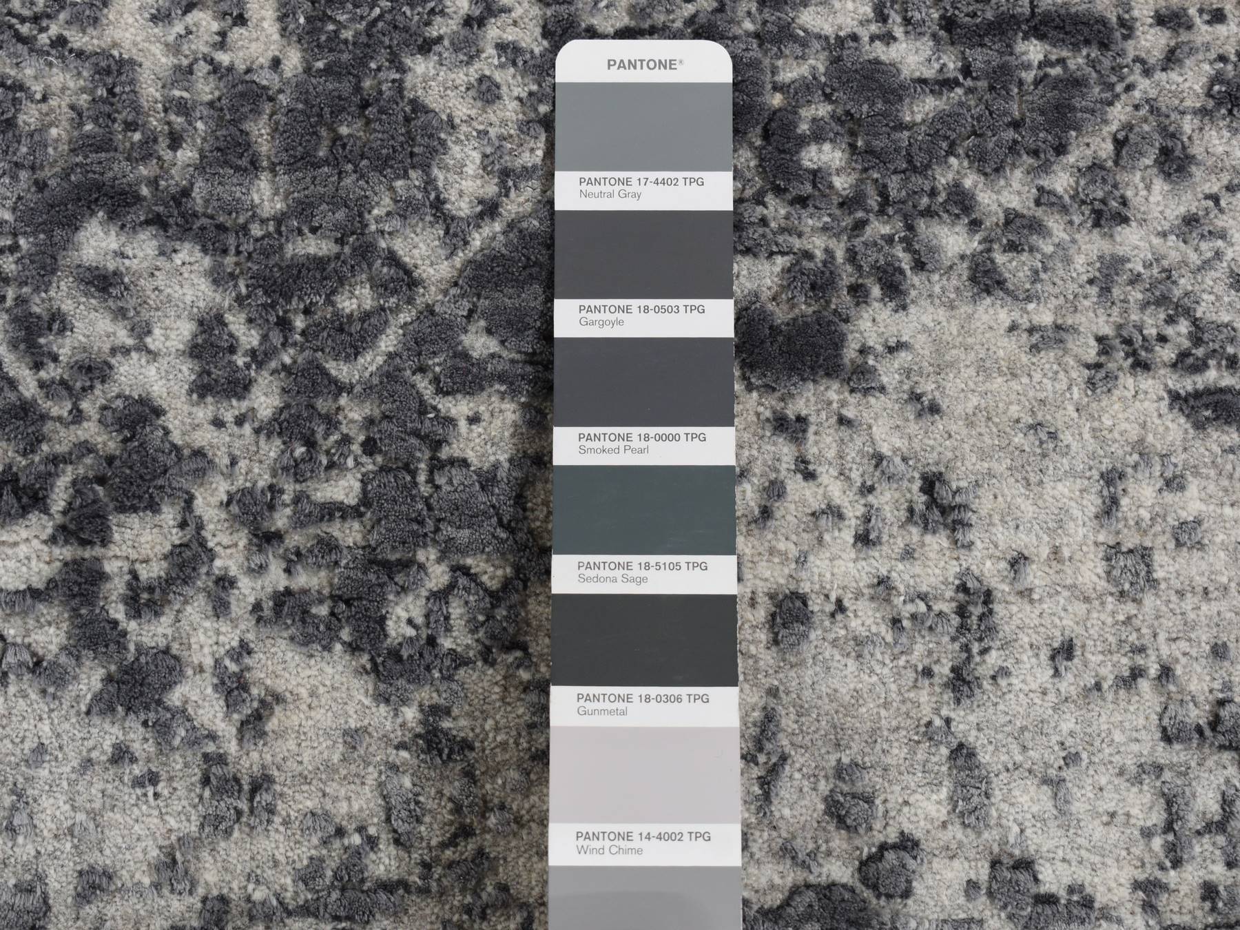 Transitional hand-knotted wool/pure silk rug in Gray, 3' x 4'10" — SKU O087605 (view 5)