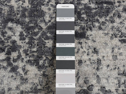 Transitional hand-knotted wool/pure silk rug in Gray, 3' x 4'10" — SKU O087605 (view 5)