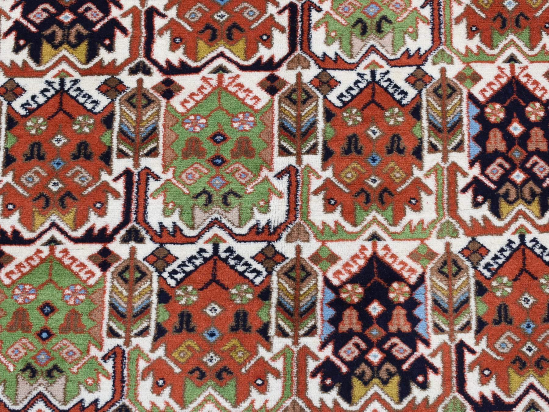 Persian hand-knotted wool rug in Ivory & Blue, 3'10" x 5'10" — SKU O087608 (view 6)
