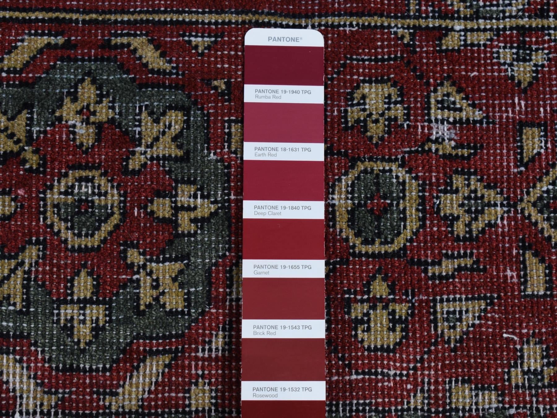 Mamluk Mamluk hand-knotted wool rug in Red & Gray, 3'10" x 6' — SKU O087611 (view 5)
