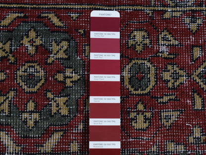 Mamluk Mamluk hand-knotted wool rug in Red & Gray, 3'10" x 6' — SKU O087611 (view 5)
