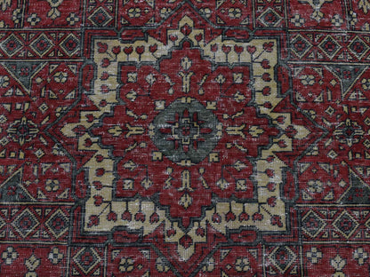 Mamluk Mamluk hand-knotted wool rug in Red & Gray, 3'10" x 6' — SKU O087611 (view 6)