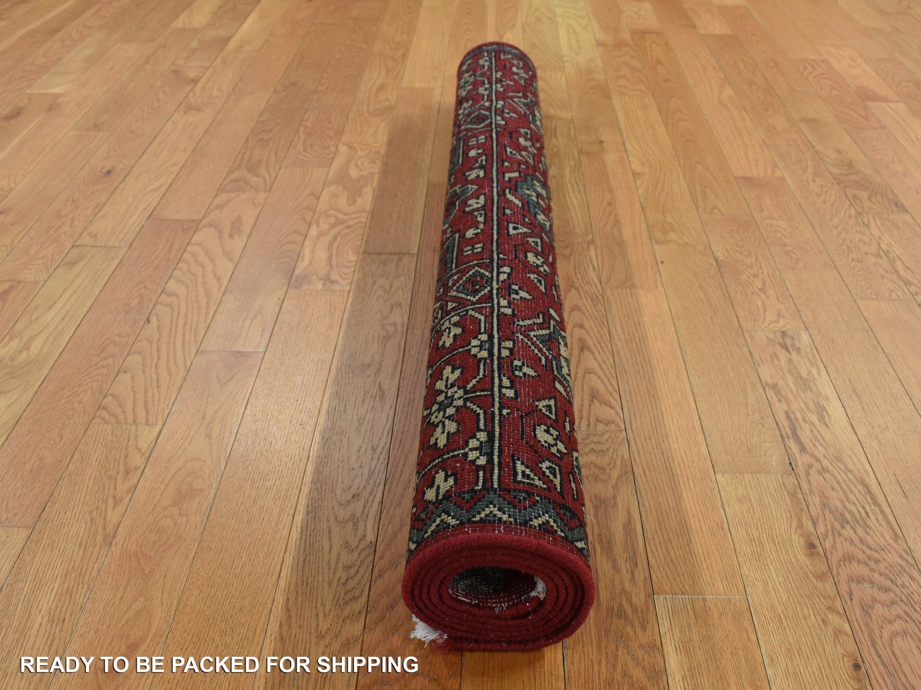 Mamluk Mamluk hand-knotted wool rug in Red & Gray, 3'10" x 6' — SKU O087611 (view 7)