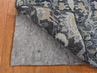 Grey 3'0" x 5'0" Modern / Contemporary Hand knotted Wool/Silk Rug - Sku: O087612