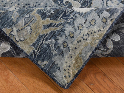 Modern / Contemporary hand-knotted wool/silk rug in Gray, 3' x 5' — SKU O087612 (view 4)