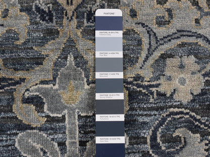 Modern / Contemporary hand-knotted wool/silk rug in Gray, 3' x 5' — SKU O087612 (view 5)