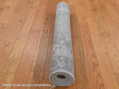 Blue 3'0" x 5'3" Modern and Contemporary Hand knotted Wool/Silk Rug - Sku: O087615