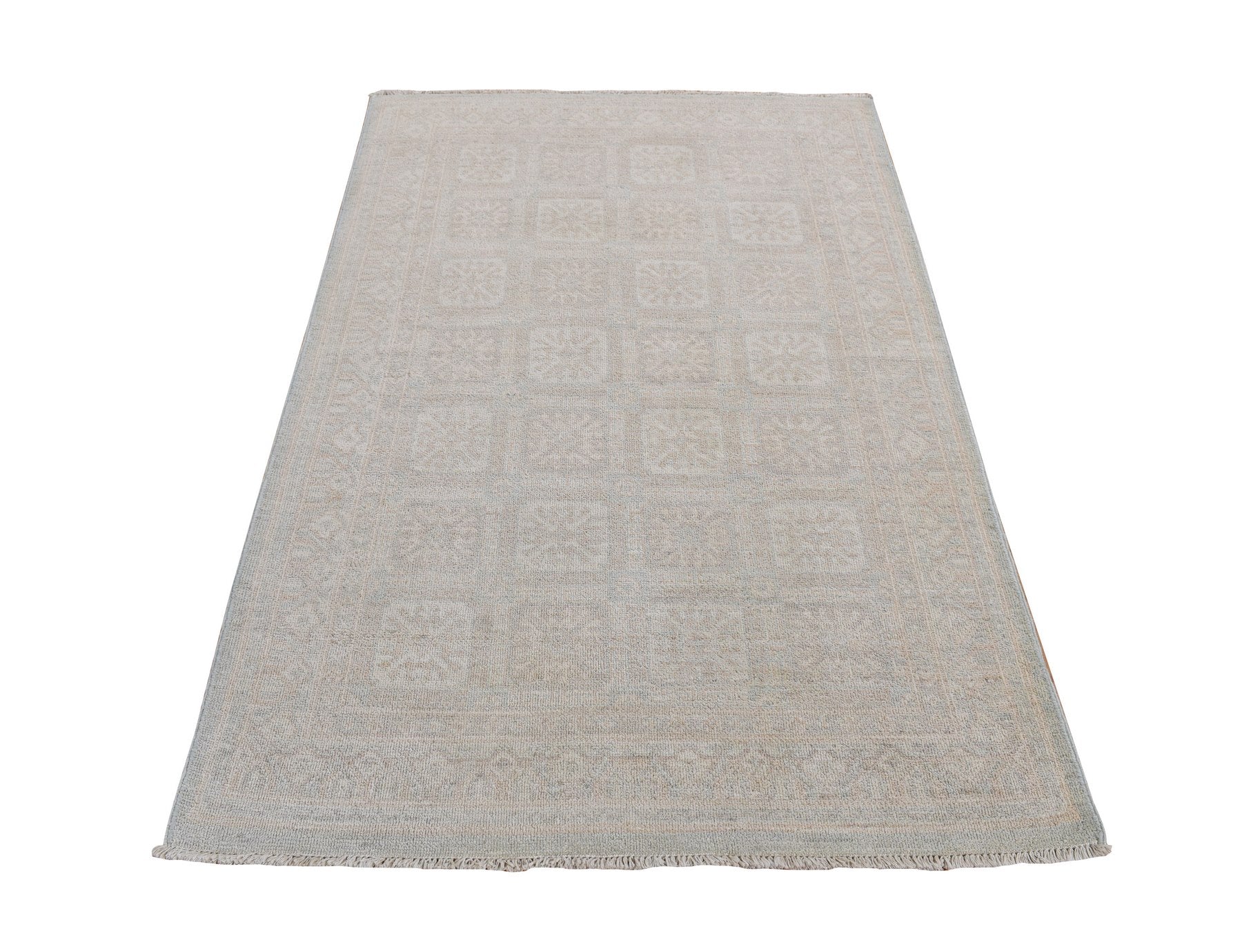 Khotan Khotan hand-knotted wool rug in Beige & Cream Color, 4' x 6' — SKU O087616