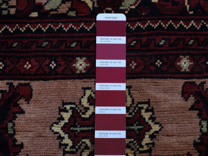 Red 2'10" x 18'10" Tribal Hand knotted Wool Rug - Sku: O087618