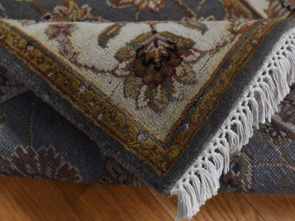 Grey 2'6" x 20'0" Rajasthan Hand knotted Wool/Silk Rug - Sku: O087619