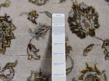 Rajasthan Rajasthan hand-knotted wool/silk runner in Ivory & Black, 2'7" x 16' — SKU O087633 (view 6)