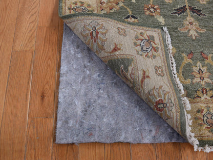 Green 3'6" x 32'2" Oushak / Peshawar Hand knotted Wool Rug - Sku: O087634