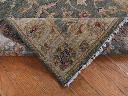 Green 3'6" x 32'2" Oushak / Peshawar Hand knotted Wool Rug - Sku: O087634