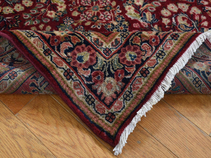 Sarouk Antique hand-knotted wool rug in Red, 3' x 3' — SKU O087640 (view 4)