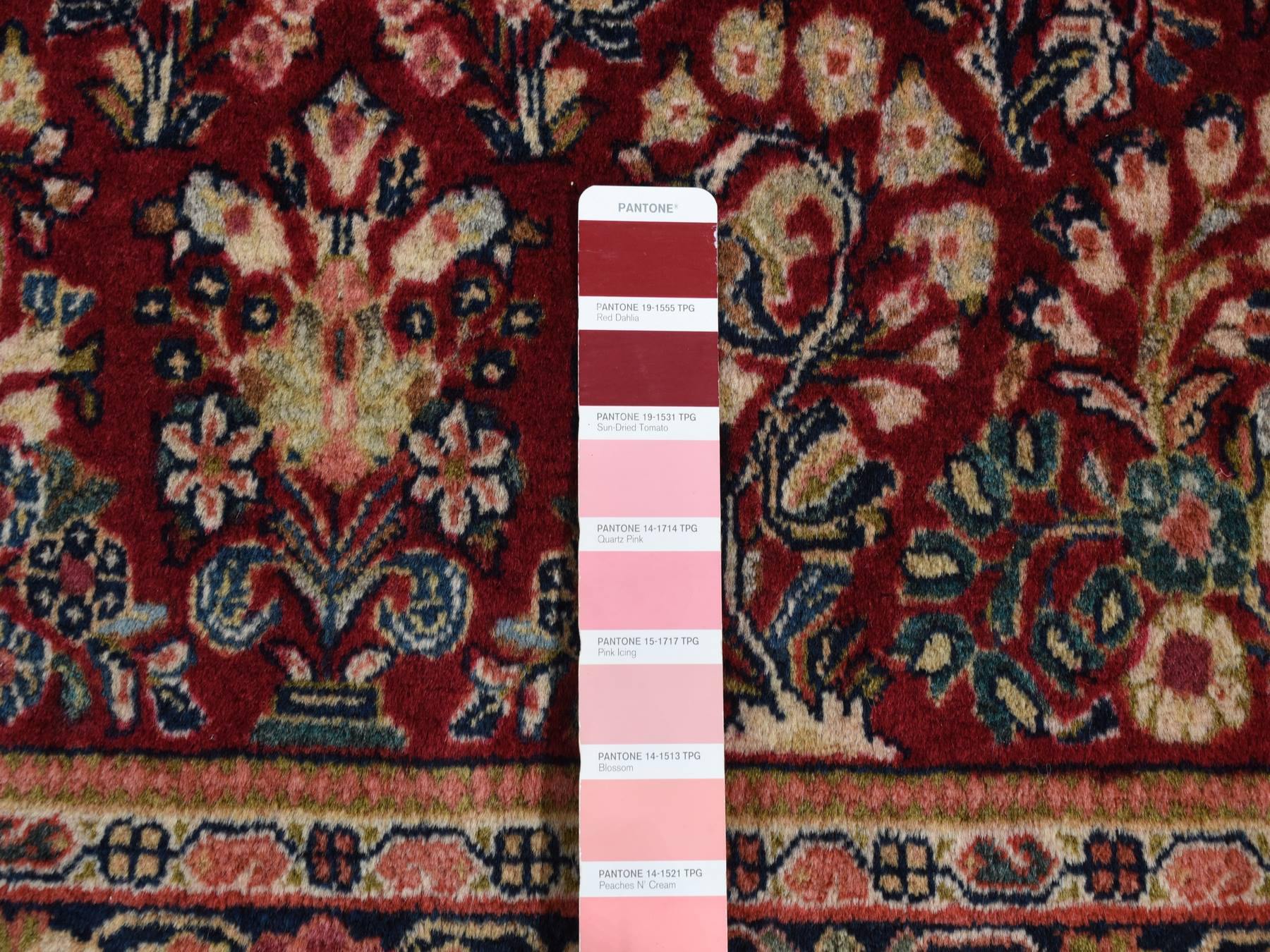 Sarouk Antique hand-knotted wool rug in Red, 3' x 3' — SKU O087640 (view 5)
