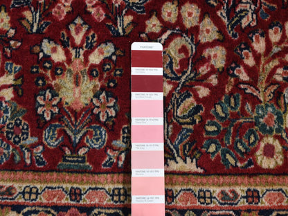 Sarouk Antique hand-knotted wool rug in Red, 3' x 3' — SKU O087640 (view 5)
