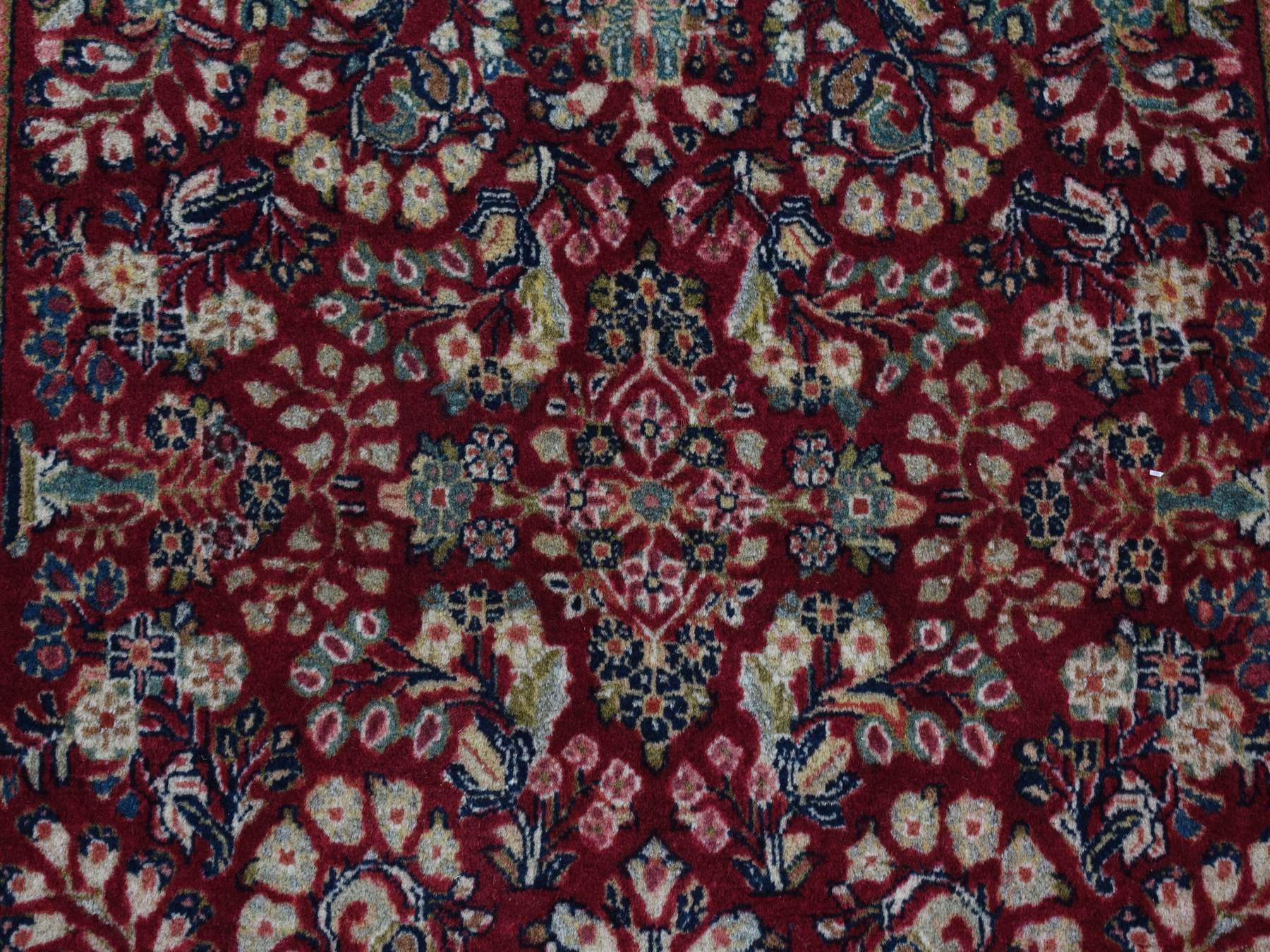 Sarouk Antique hand-knotted wool rug in Red, 3' x 3' — SKU O087640 (view 6)