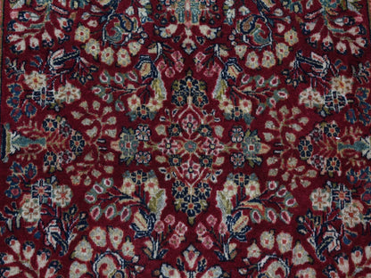 Sarouk Antique hand-knotted wool rug in Red, 3' x 3' — SKU O087640 (view 6)