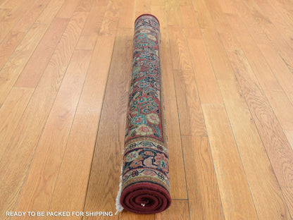 Sarouk Antique hand-knotted wool rug in Red, 3' x 3' — SKU O087640 (view 7)