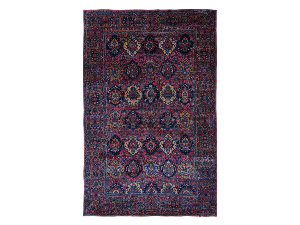 Sarouk Antique hand-knotted wool rug in Pink, 8'10" x 14'1" — SKU O087642
