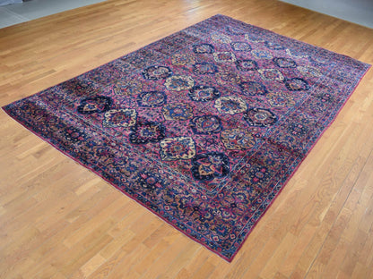 Sarouk Antique hand-knotted wool rug in Pink, 8'10" x 14'1" — SKU O087642 (view 3)