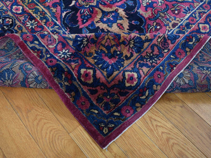 Sarouk Antique hand-knotted wool rug in Pink, 8'10" x 14'1" — SKU O087642 (view 5)