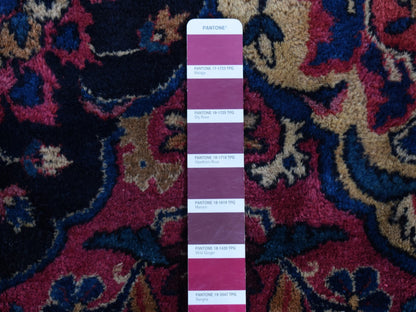 Sarouk Antique hand-knotted wool rug in Pink, 8'10" x 14'1" — SKU O087642 (view 7)