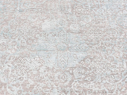 Green 11'8" x 11'8" Transitional Hand knotted Wool/Silk Rug - Sku: O087643
