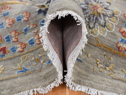 Beige 12'0" x 15'1" Transitional Hand knotted Wool/Silk Rug - Sku: O087650