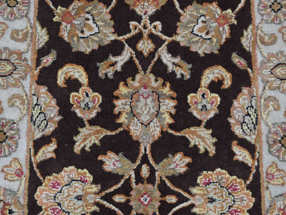 Brown 2'7" x 15'9" Traditional Hand knotted Wool/Silk Rug - Sku: O087656