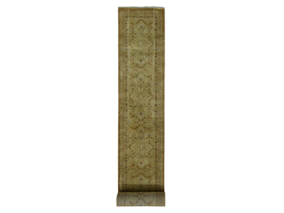 Brown 3'0" x 23'3" Fine Oriental Hand knotted Wool Rug - Sku: O087657