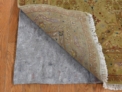 Brown 3'0" x 23'3" Fine Oriental Hand knotted Wool Rug - Sku: O087657
