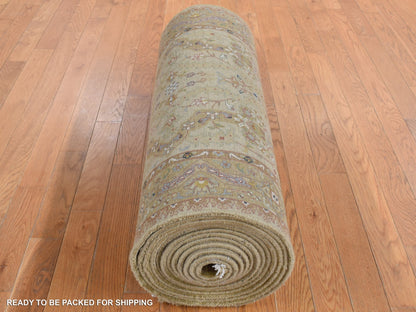 Brown 3'0" x 23'3" Fine Oriental Hand knotted Wool Rug - Sku: O087657
