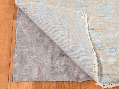 Brown 11'10" x 15'0" Transitional Hand knotted Wool/Silk Rug - Sku: O087663