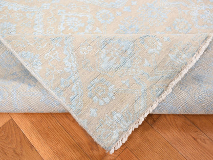 Brown 11'10" x 15'0" Transitional Hand knotted Wool/Silk Rug - Sku: O087663