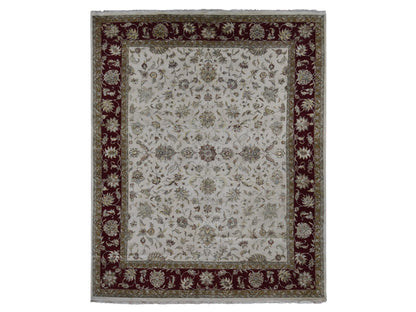 Ivory 12'0" x 15'3" Rajasthan Hand knotted Wool/Silk Rug - Sku: O087665