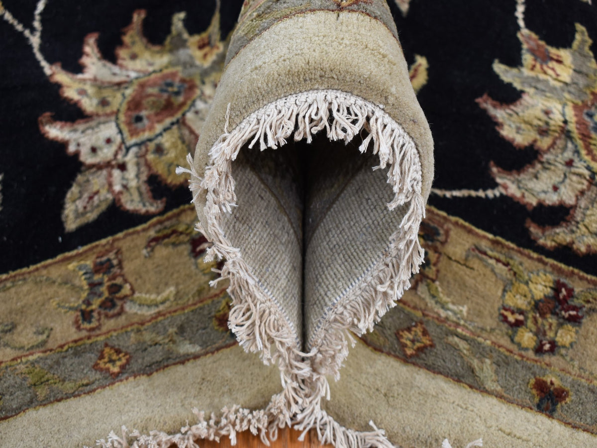 Rajasthan Rajasthan hand-knotted wool/silk rug in Ivory & Black, 12' x 18'2" — SKU O087666 (view 6)