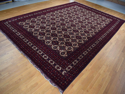 Tribal & Geometric hand-knotted wool rug in Ivory, 13' x 19'4" — SKU O087670 (view 2)
