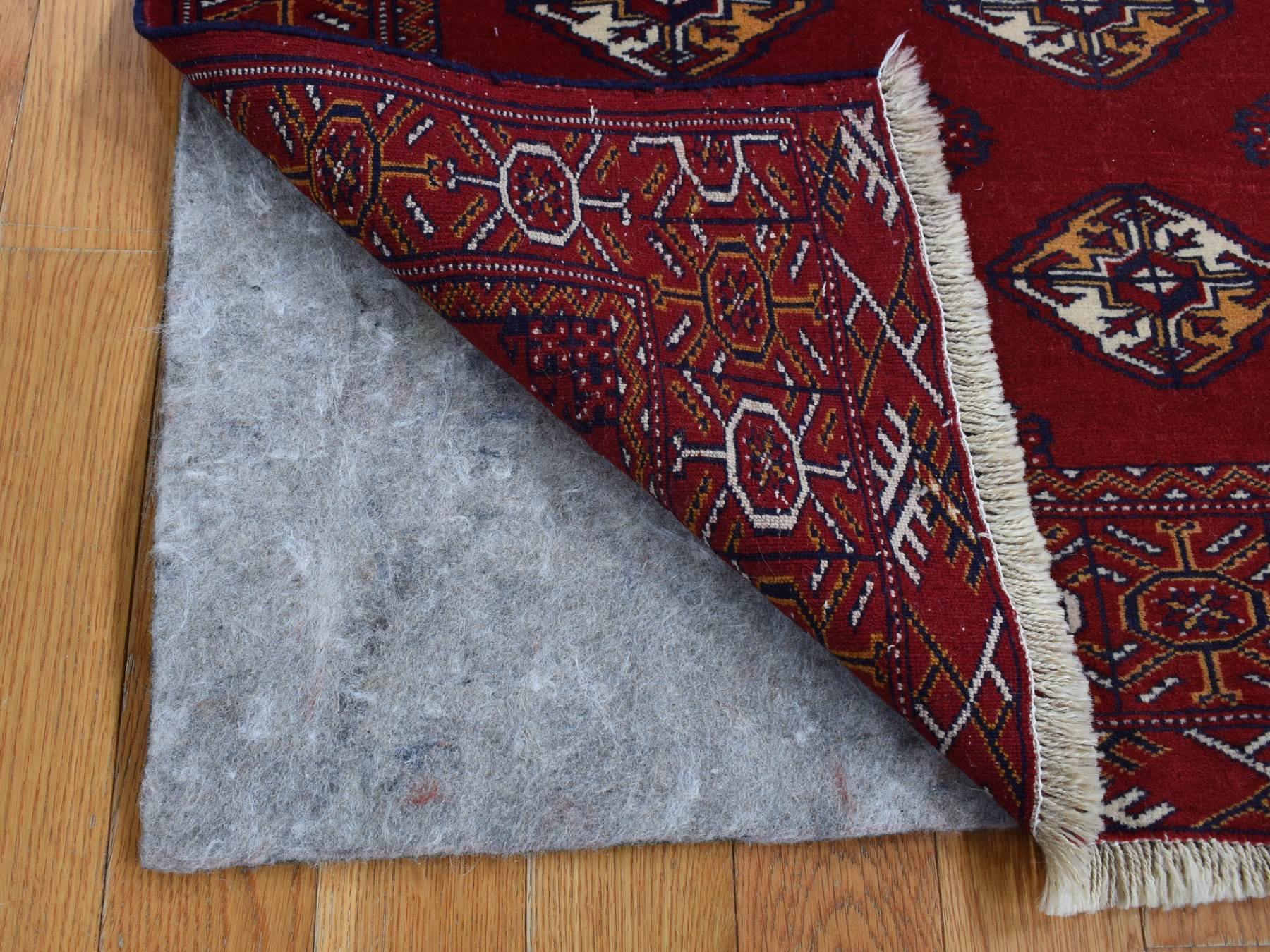 Turkoman Persian hand-knotted wool rug in Red, 3'3" x 4'2" — SKU O087684 (view 4)