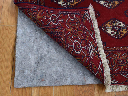 Turkoman Persian hand-knotted wool rug in Red, 3'3" x 4'2" — SKU O087684 (view 4)