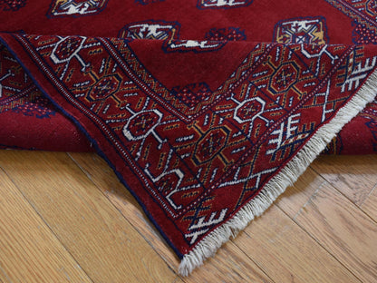 Turkoman Persian hand-knotted wool rug in Red, 3'3" x 4'2" — SKU O087684 (view 5)