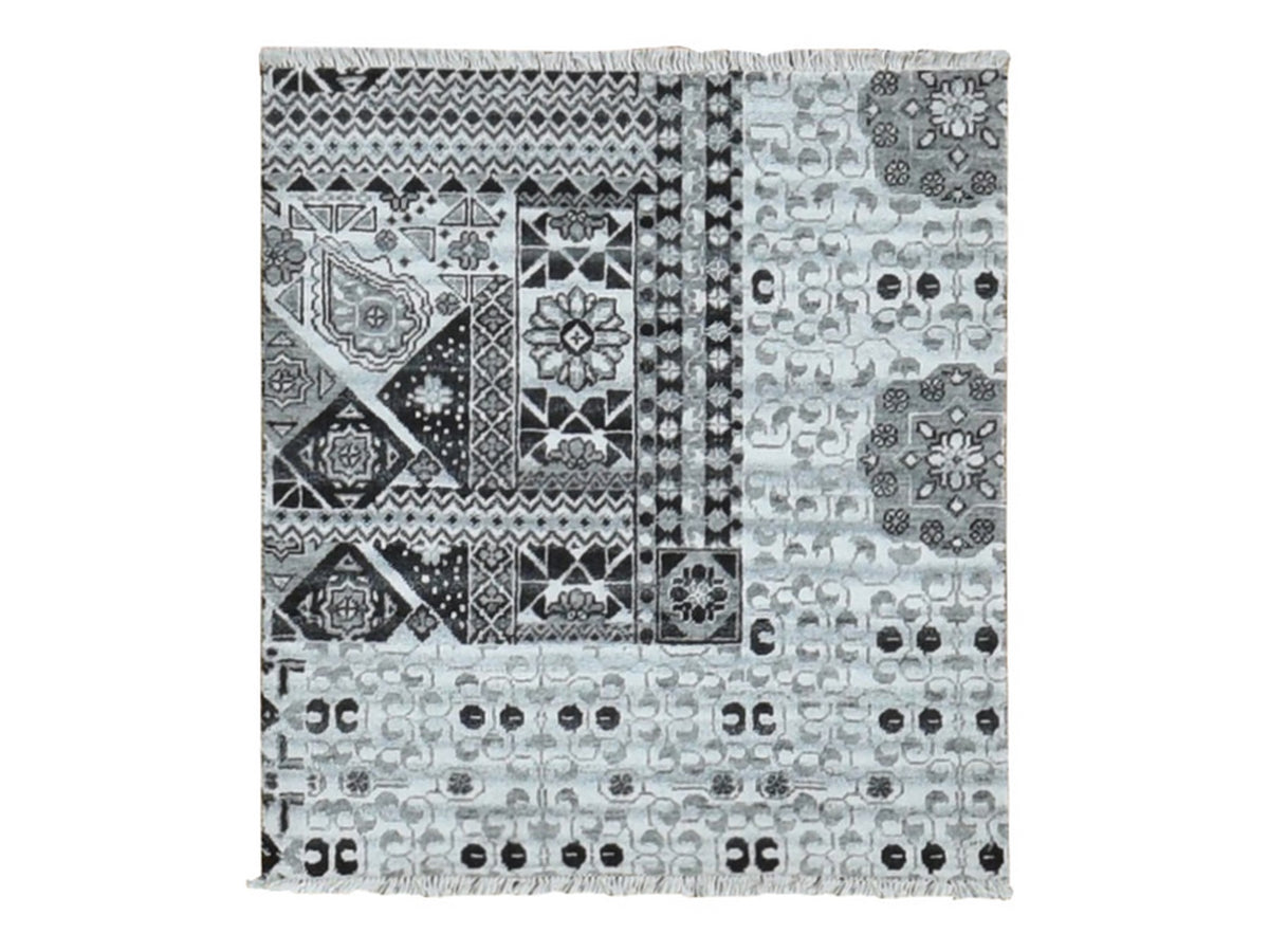 Mamluk Mamluk hand-knotted wool rug in Gray, 2'8" x 3' — SKU O087686